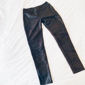 Faux Leather Moto Leggings ▪️ Size Medium
